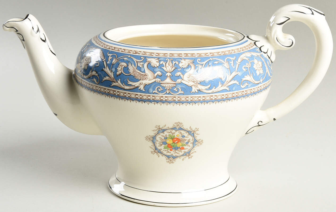 Medici Turquoise (Center Design) Teapot No Lid by Myott Staffordshire-1