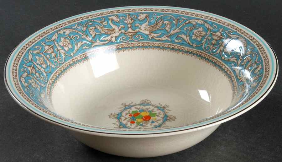Medici Turquoise (Center Design) 8" Round Vegetable Bowl by Myott Staffordshire-1