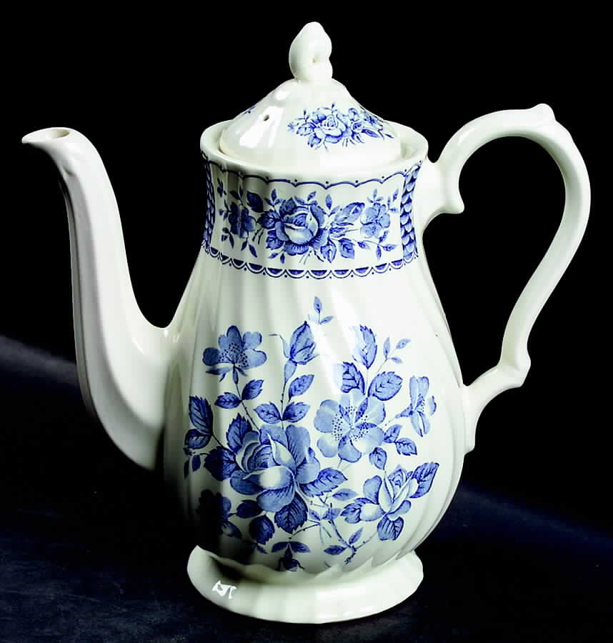Melody Blue Coffee Pot & Lid by Myott Staffordshire-1
