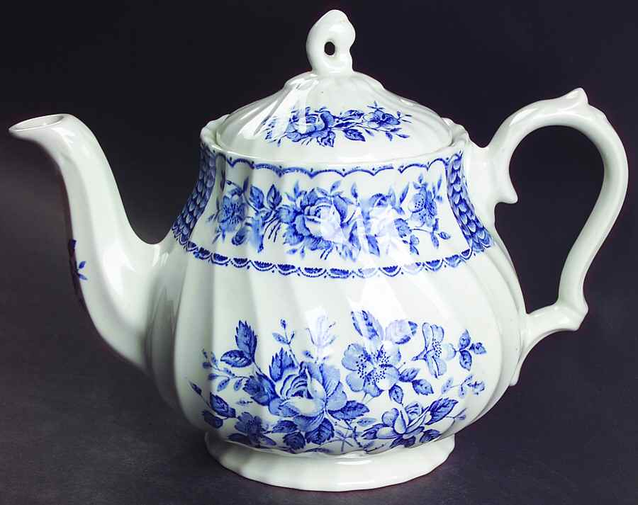 Melody Blue Teapot & Lid by Myott Staffordshire-1