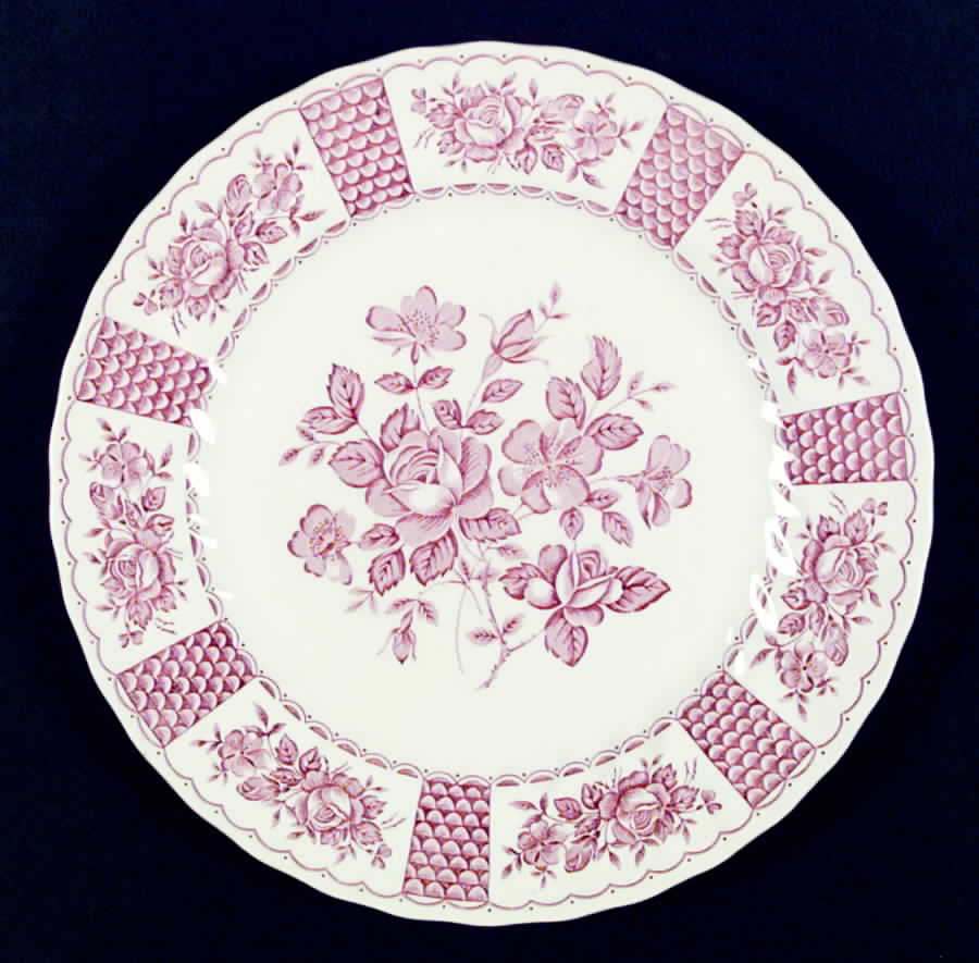 Melody Pink Dinner Plate by Myott Staffordshire-1