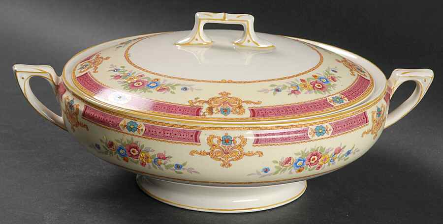 Melrose Round Covered Vegetable by Myott Staffordshire-1