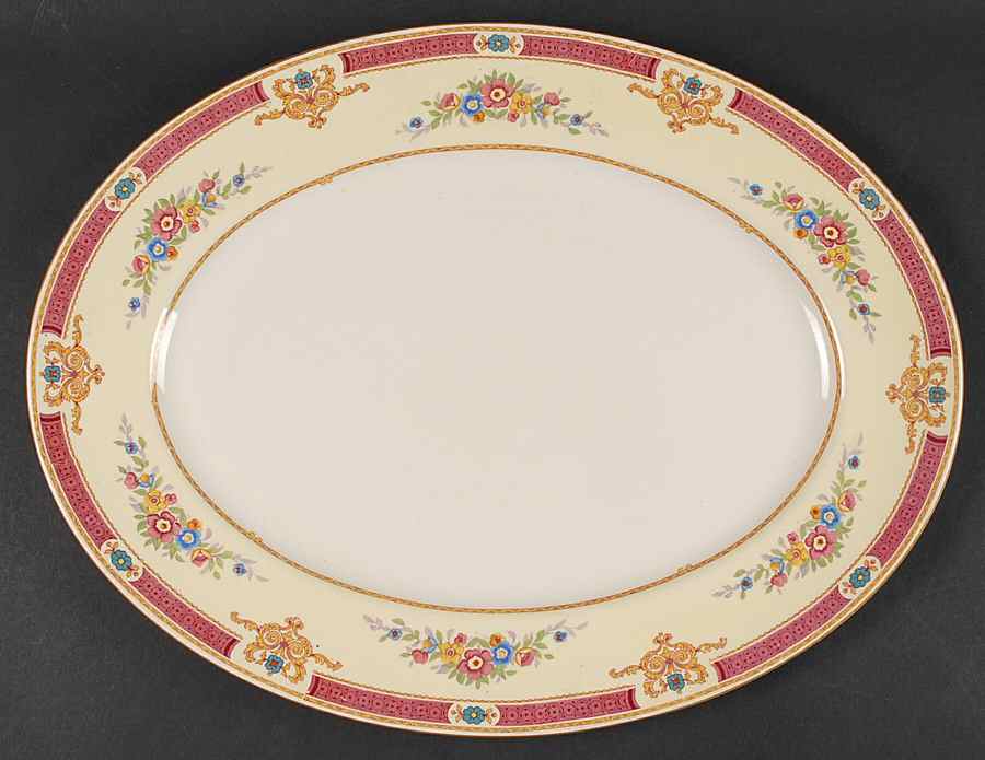 Melrose 16" Oval Serving Platter by Myott Staffordshire-1