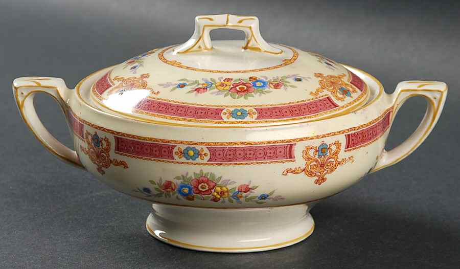 Melrose Sugar Bowl & Lid by Myott Staffordshire-1