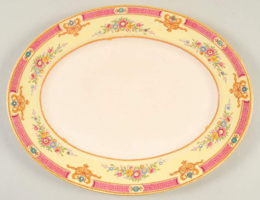Melrose 12" Oval Serving Platter by Myott Staffordshire-1