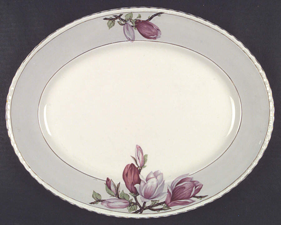 Magnolia 14" Oval Serving Platter by Myott Staffordshire-1