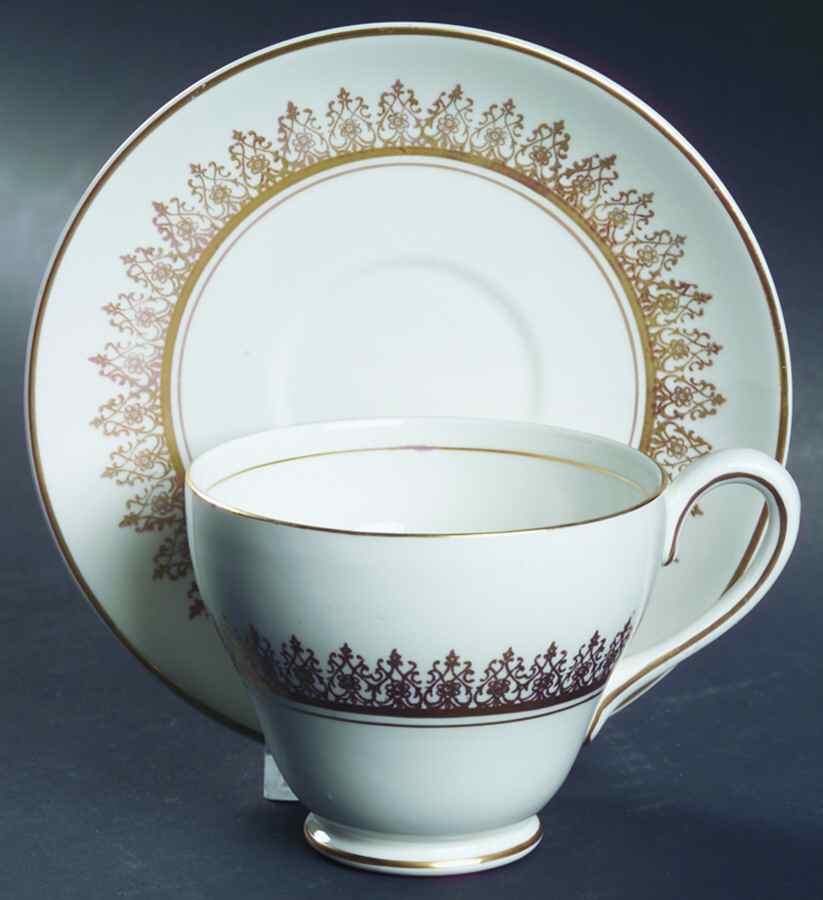 Tiffany Footed Cup & Saucer Set by Myott Staffordshire-1