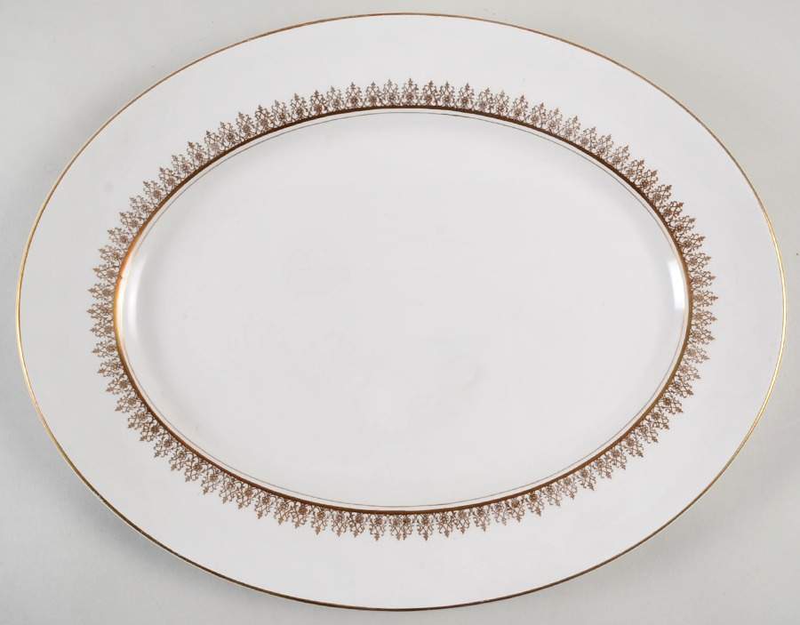 Tiffany 14" Oval Serving Platter by Myott Staffordshire-1