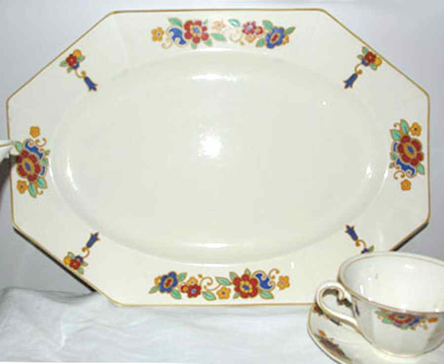 Moresque 14" Oval Serving Platter by Myott Staffordshire-1