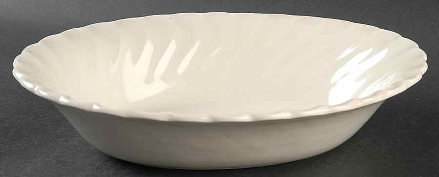 Olde Chelsea White 9" Oval Vegetable Bowl by Myott Staffordshire-1