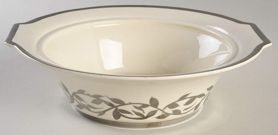 Old Silver Lustre Round Vegetable No Lid by Myott Staffordshire-1