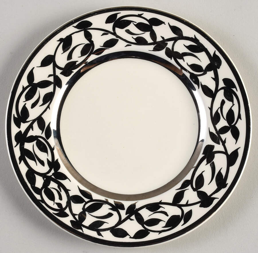 Old Silver Lustre Bread & Butter Plate by Myott Staffordshire-1