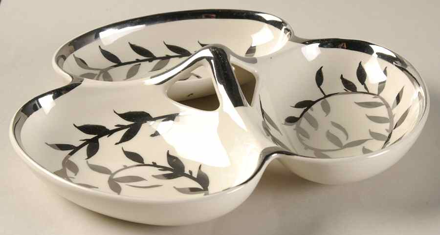 Old Silver Lustre 3-Part Relish by Myott Staffordshire-1