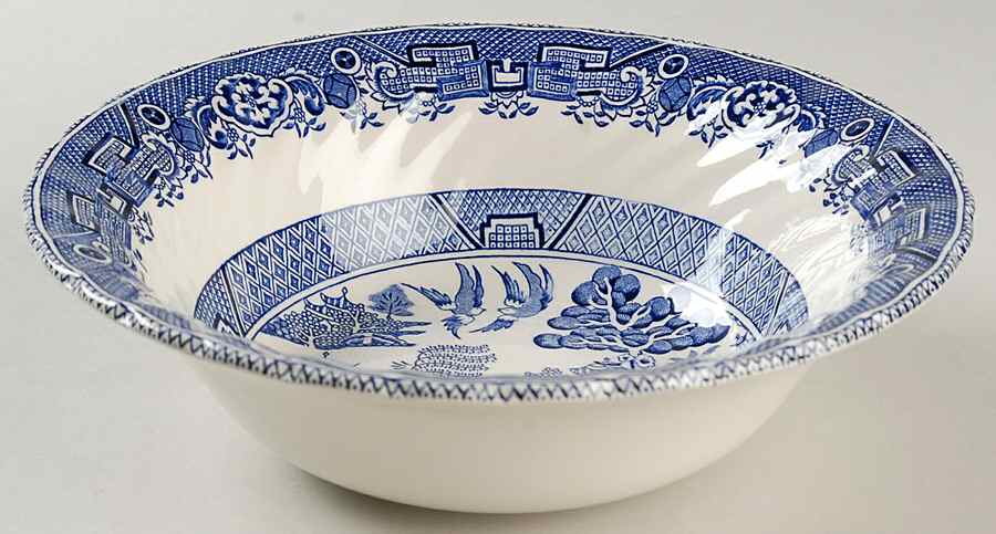 Old Willow Blue 8" Round Vegetable Bowl by Myott Staffordshire-1