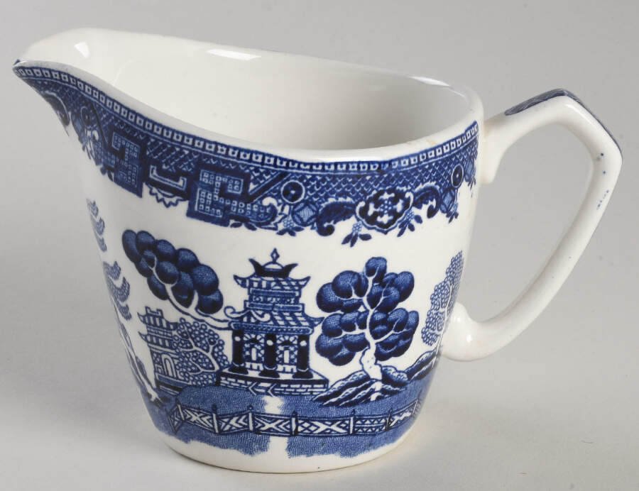 Old Willow Blue Creamer by Myott Staffordshire-1
