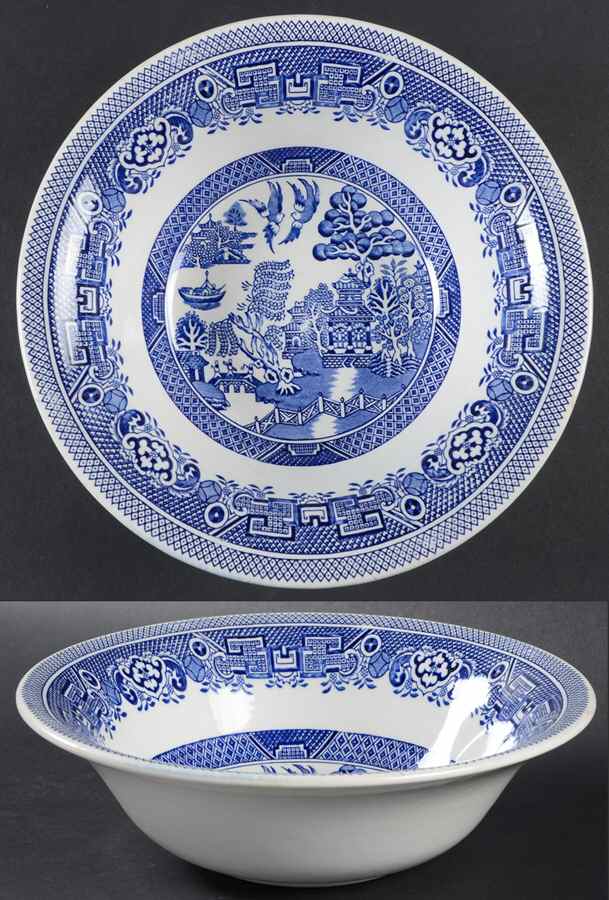 Old Willow Blue 8" Round Vegetable Bowl by Myott Staffordshire-1