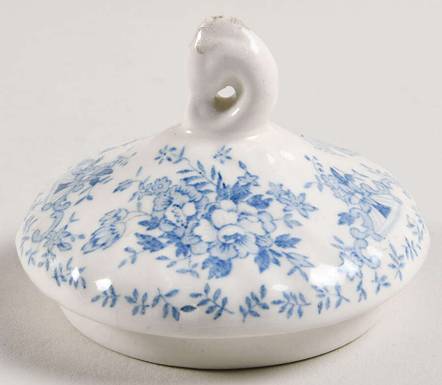 Oriental Garden Blue Lid for Sugar Bowl by Myott Staffordshire-1