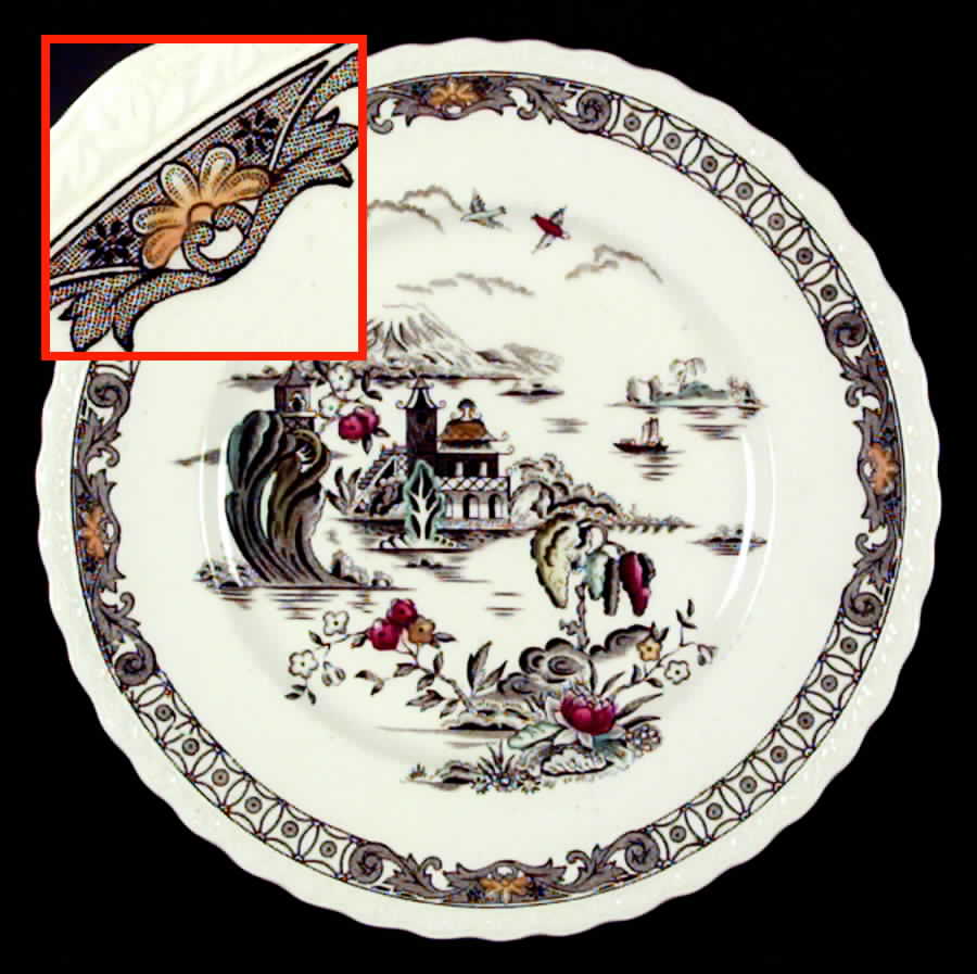 Pagoda Salad Plate by Myott Staffordshire-1