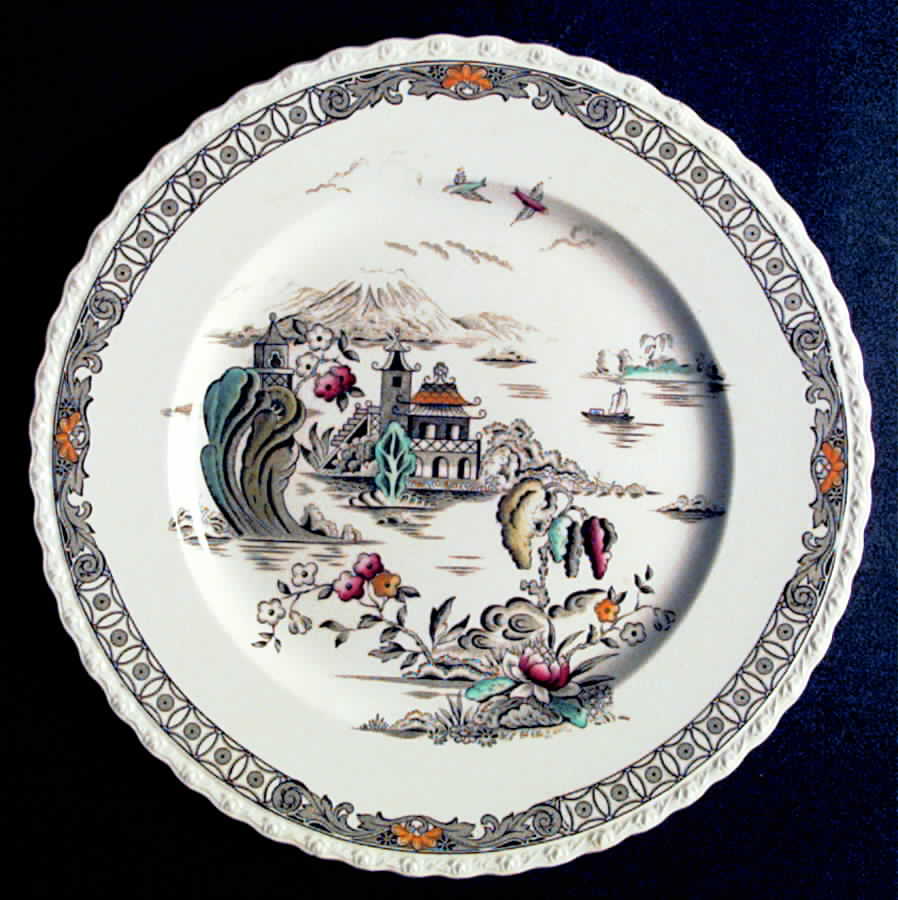 Pagoda Dinner Plate by Myott Staffordshire-1