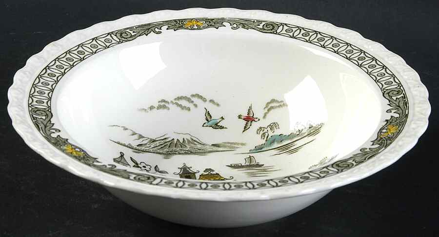 Pagoda Rim Cereal Bowl by Myott Staffordshire-1