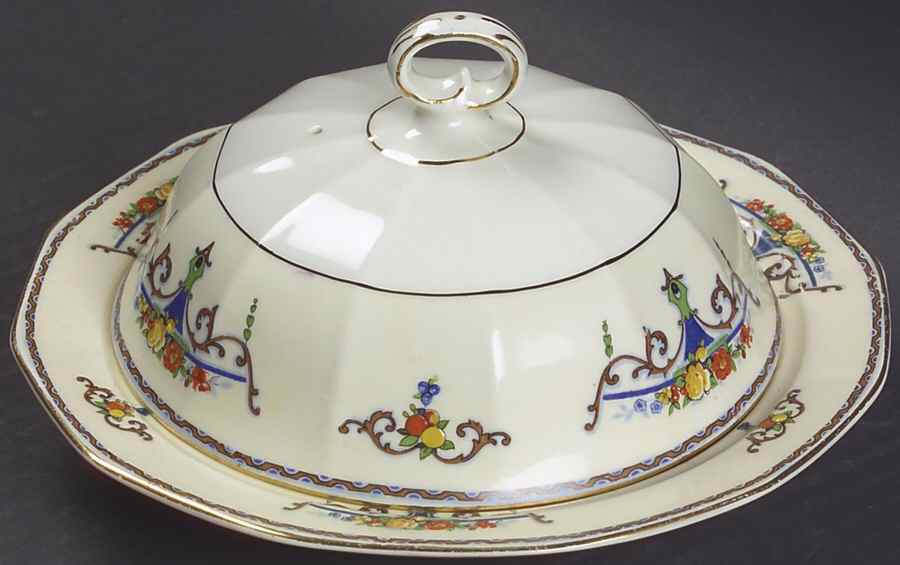 Paramount Round Covered Butter by Myott Staffordshire-1