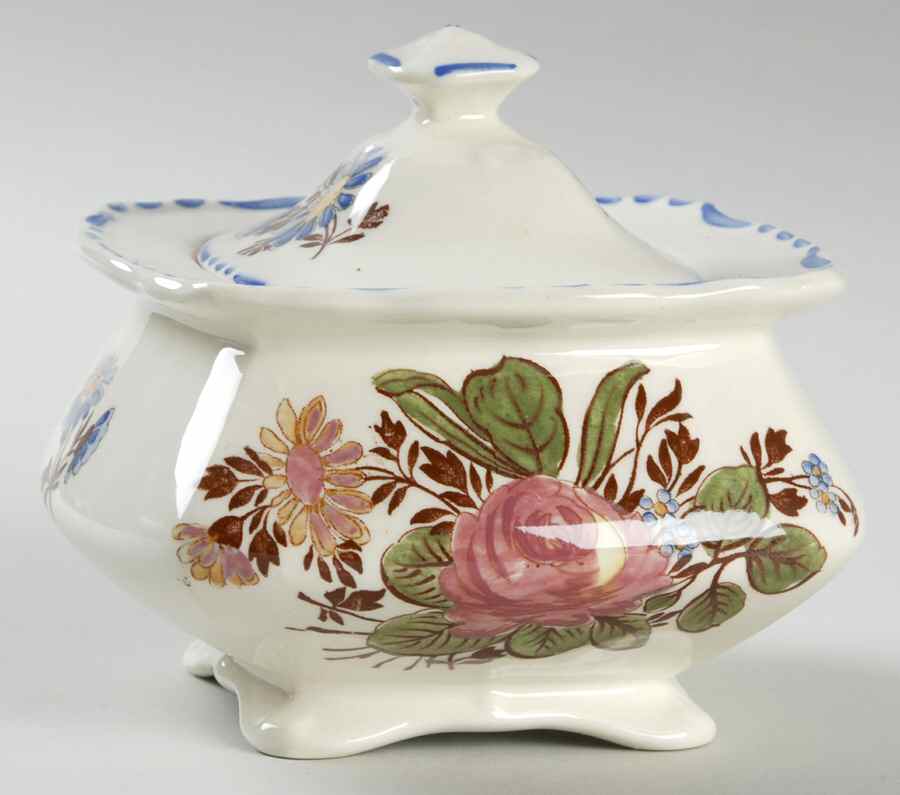 Peasantry Sugar Bowl & Lid by Myott Staffordshire-1
