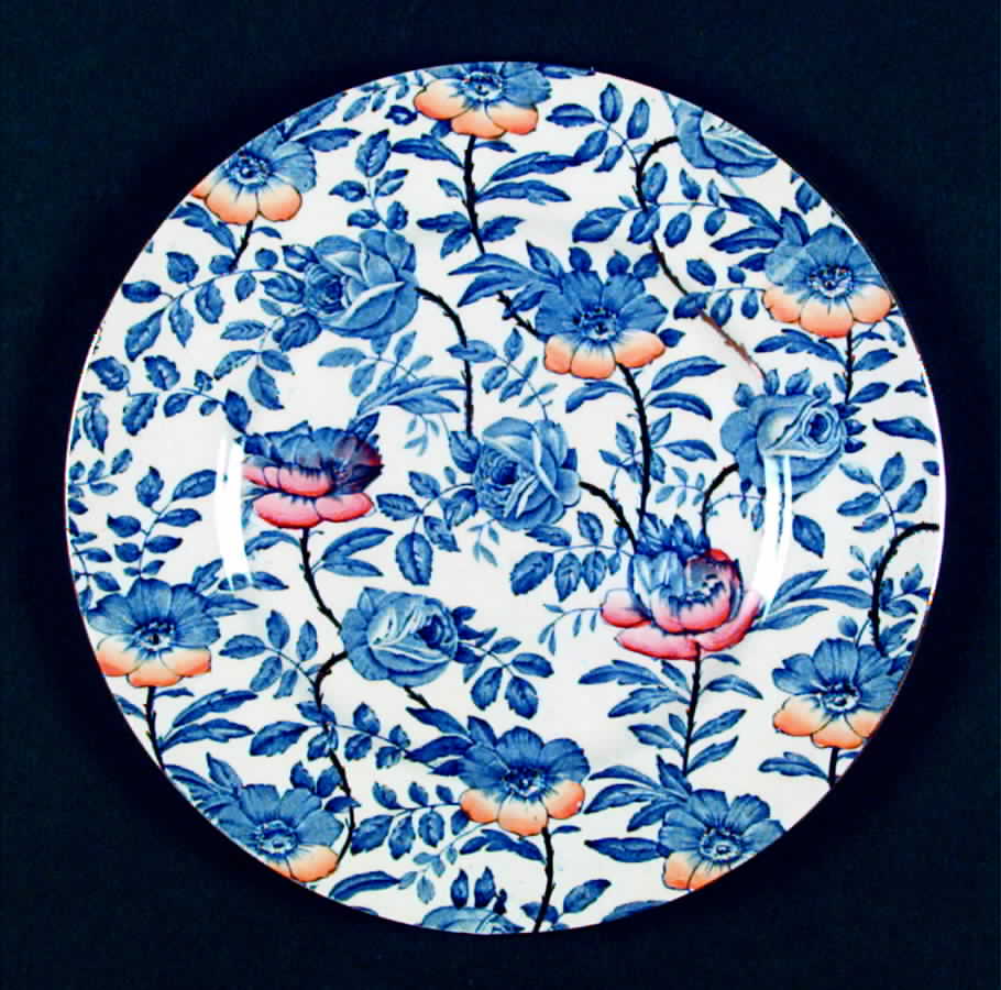 Peony & Rose Luncheon Plate by Myott Staffordshire-1