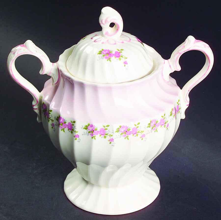 Petite Sugar Bowl & Lid by Myott Staffordshire-1