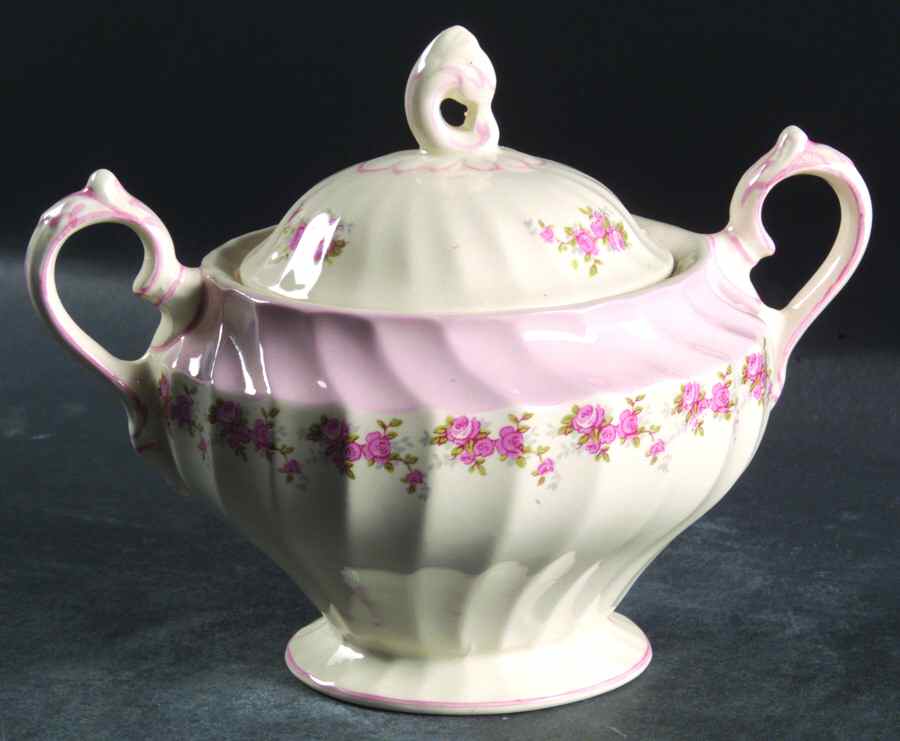 Petite Sugar Bowl & Lid by Myott Staffordshire-1