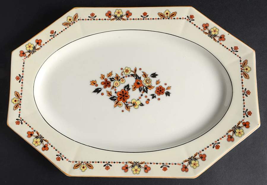 Portland 12" Oval Serving Platter by Myott Staffordshire-1