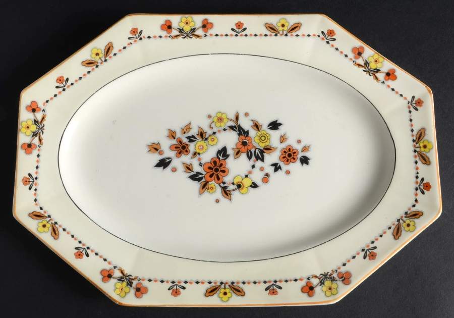 Portland 10" Oval Serving Platter by Myott Staffordshire-1