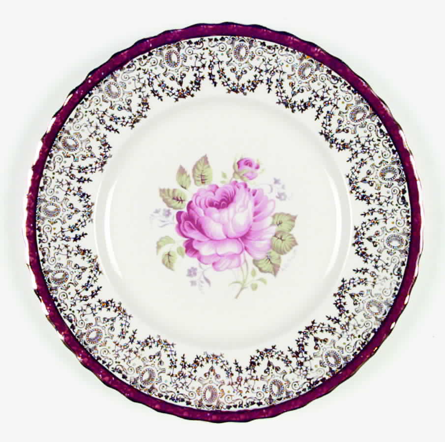 Princess Elizabeth Red Salad Plate by Myott Staffordshire-1