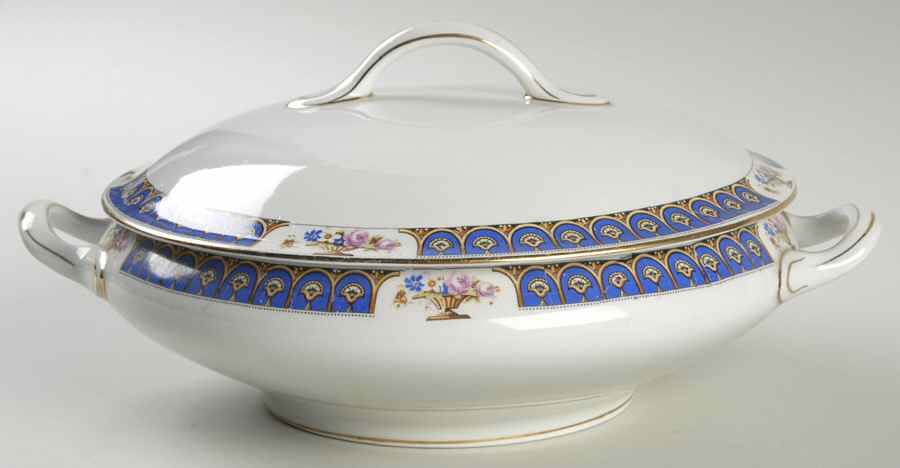 Priscilla Round Covered Vegetable by Myott Staffordshire-1