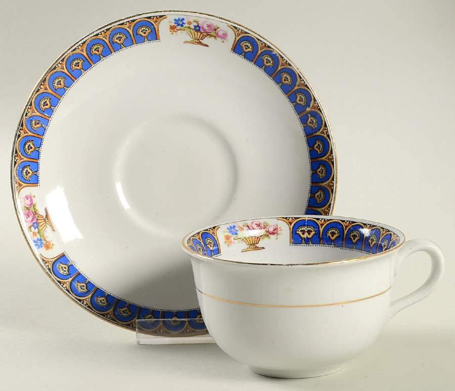 Priscilla Flat Cup & Saucer Set by Myott Staffordshire-1