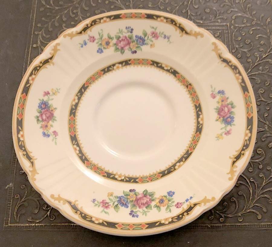Queen Mary Saucer for Oversized Cup by Myott Staffordshire-1