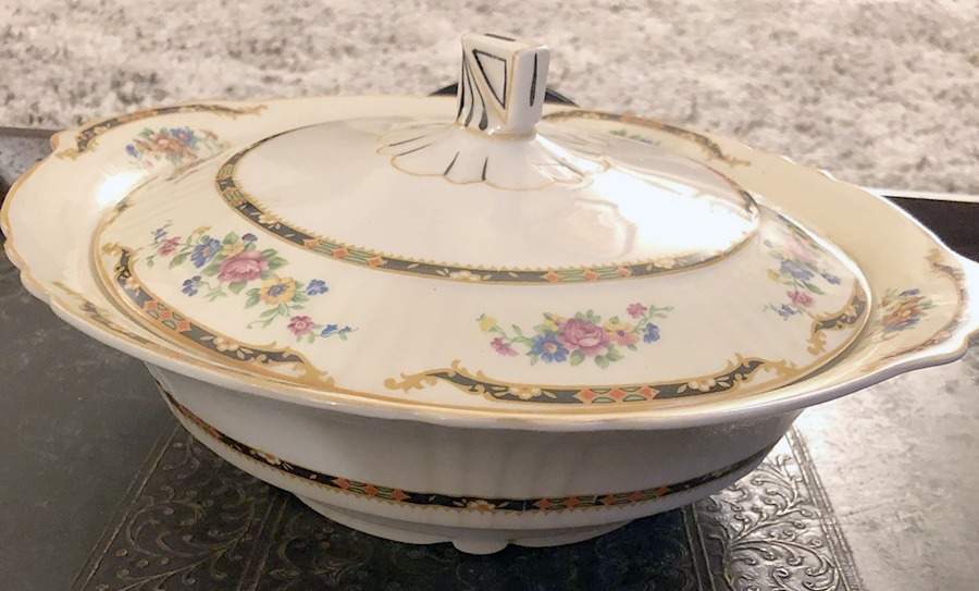 Queen Mary Round Covered Vegetable by Myott Staffordshire-1