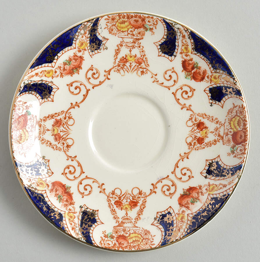 The Regal Blue (Smooth) Saucer by Myott Staffordshire-1