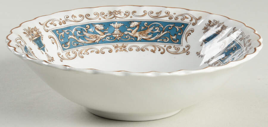 Rialto Teal Blue Coupe Cereal Bowl by Myott Staffordshire-1