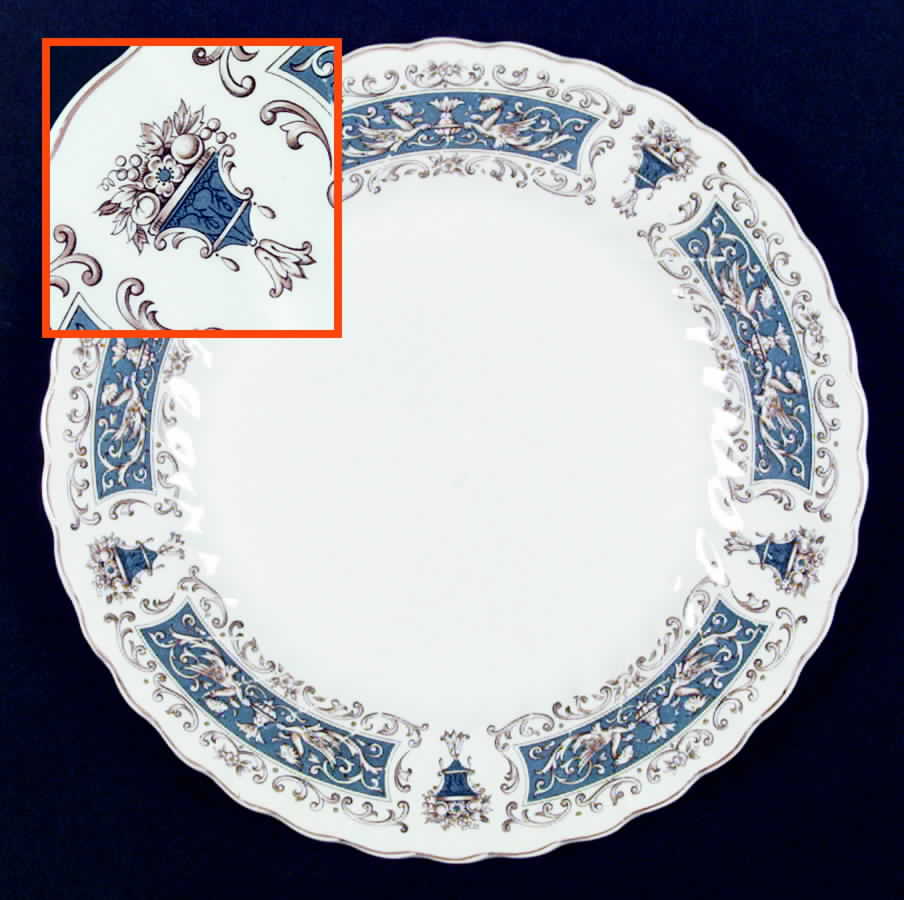 Rialto Teal Blue Dinner Plate by Myott Staffordshire-1