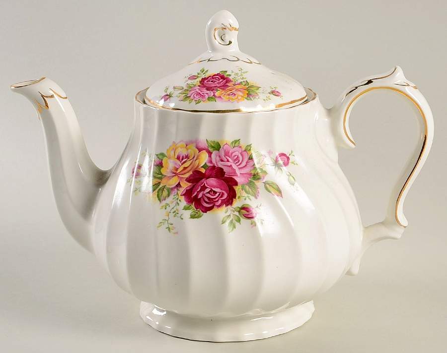 Rose Garden Teapot & Lid by Myott Staffordshire-1
