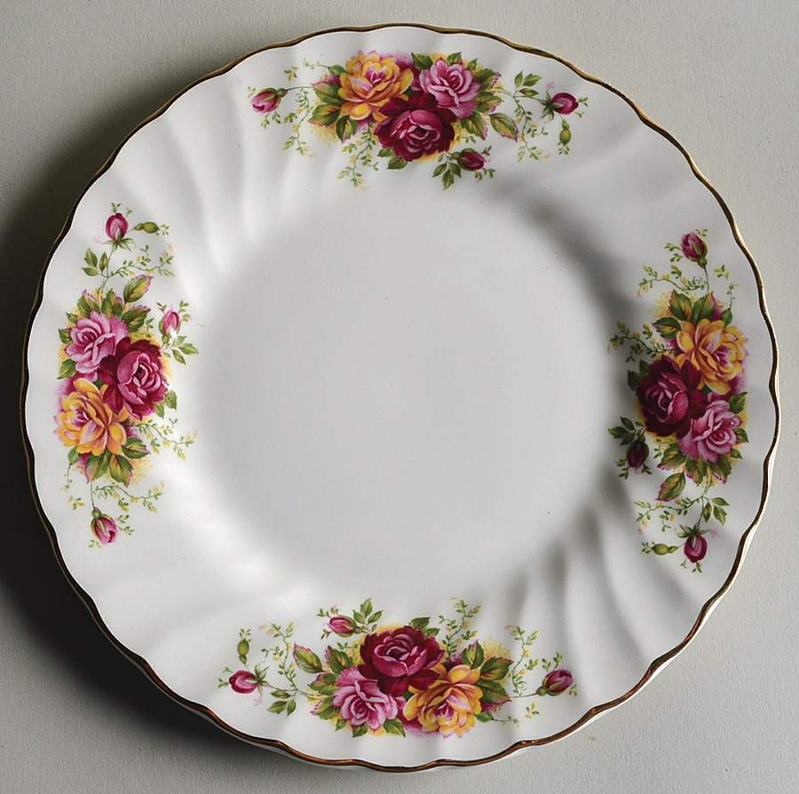 Rose Garden Salad Plate by Myott Staffordshire-1