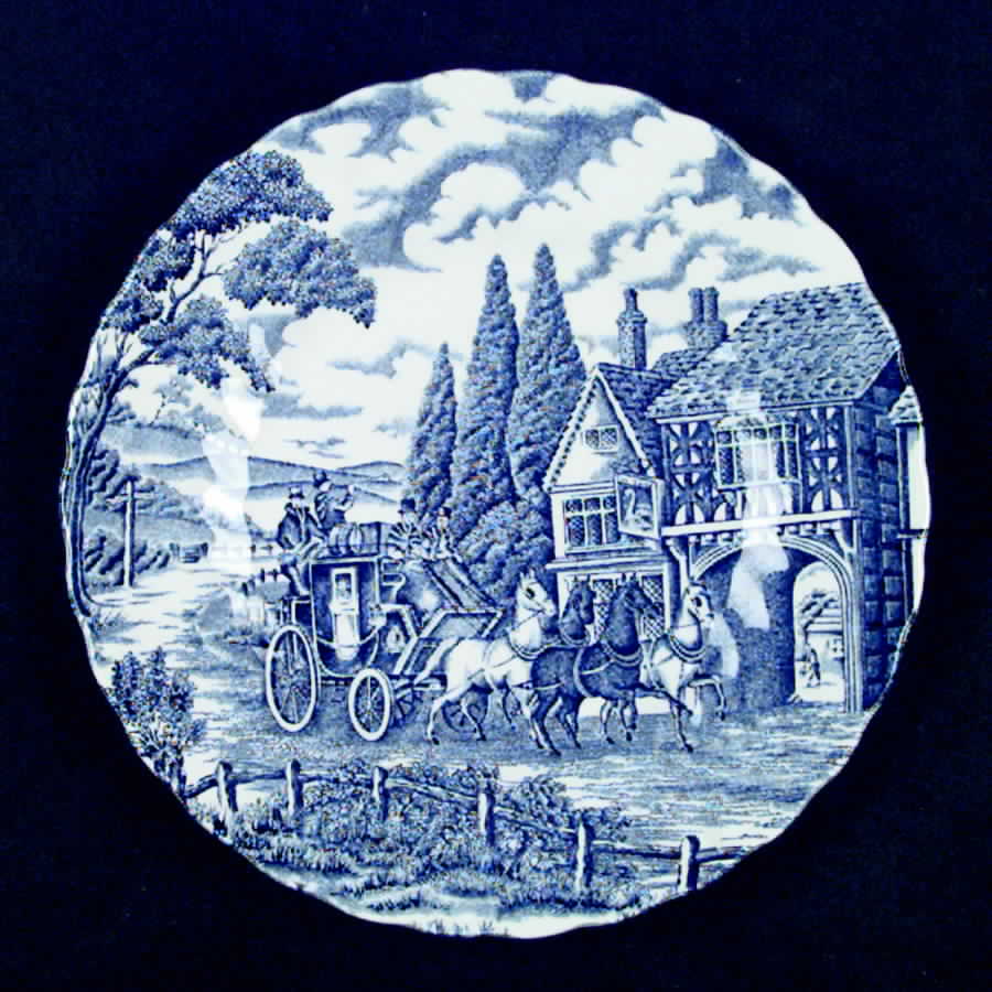 Royal Mail Blue Salad Plate by Myott Staffordshire-1