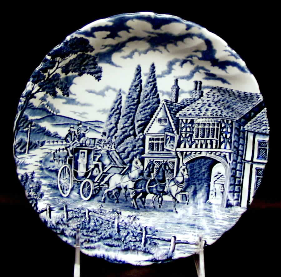 Royal Mail Blue Coupe Soup Bowl by Myott Staffordshire-1