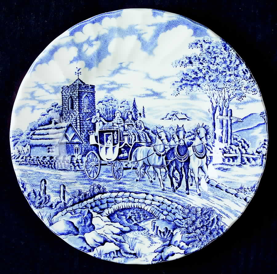 Royal Mail Blue Bread & Butter Plate by Myott Staffordshire-1