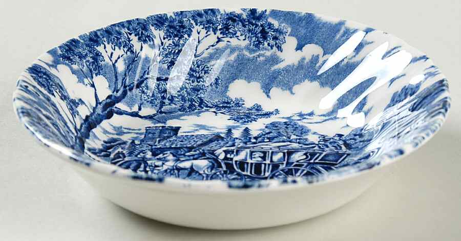 Royal Mail Blue Fruit/Dessert (Sauce) Bowl by Myott Staffordshire-1