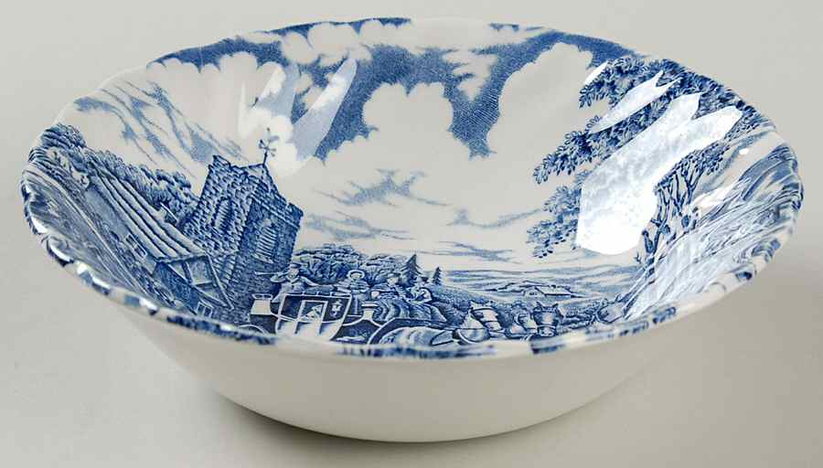 Royal Mail Blue Coupe Cereal Bowl by Myott Staffordshire-1