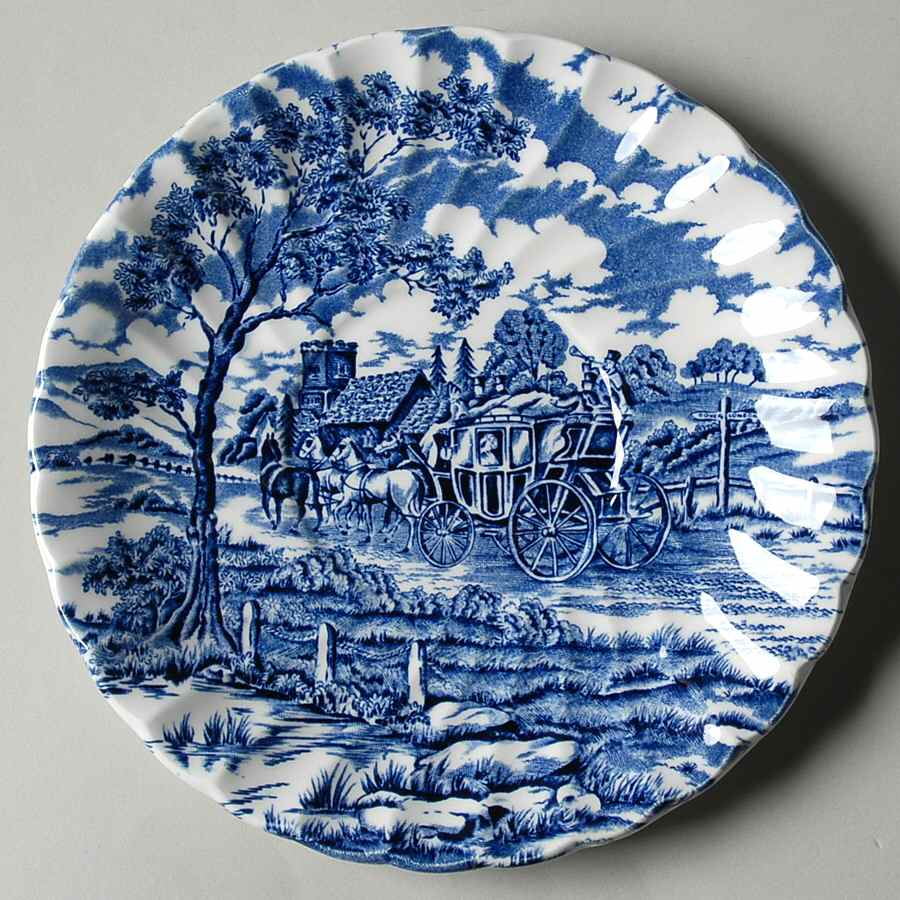 Royal Mail Blue Saucer for Cream Soup Bowl by Myott Staffordshire-1