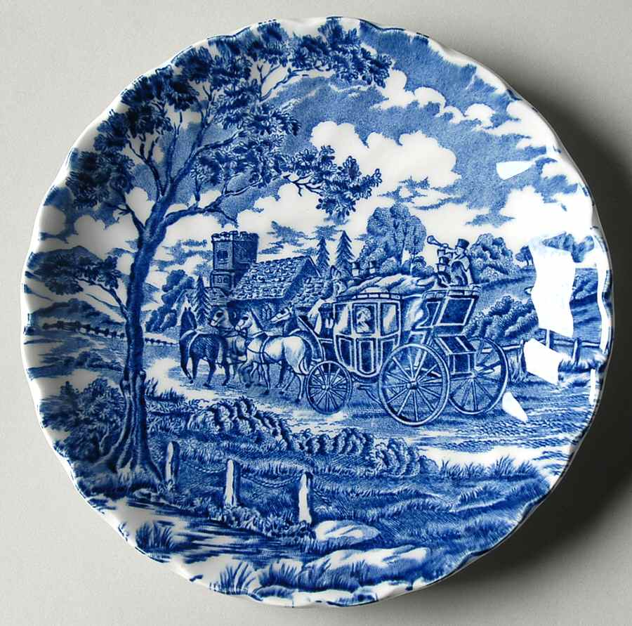 Royal Mail Blue Saucer by Myott Staffordshire-1