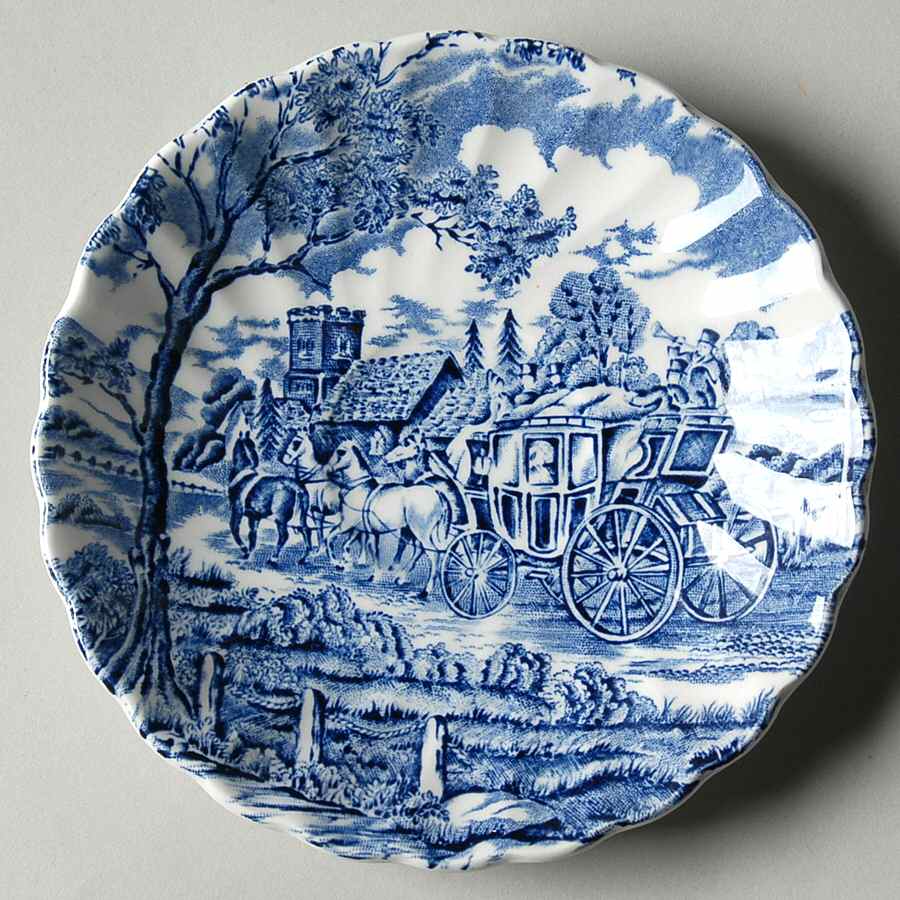 Royal Mail Blue Saucer for Demitasse Cup by Myott Staffordshire-1