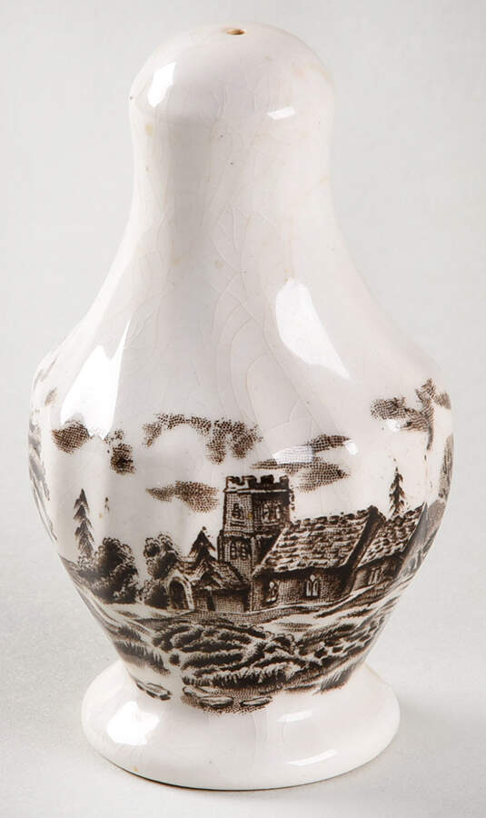 Royal Mail Brown (White Background) Salt Shaker by Myott Staffordshire-1